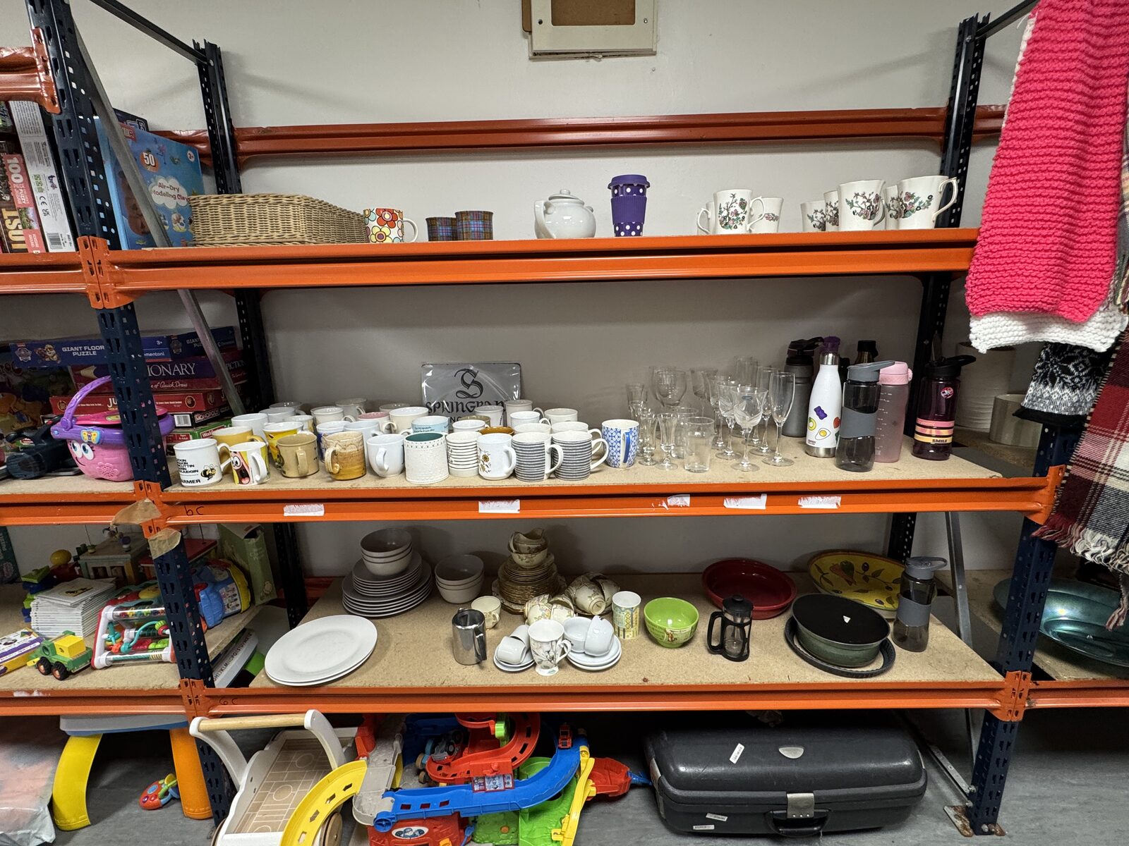 Clothes and dishes section