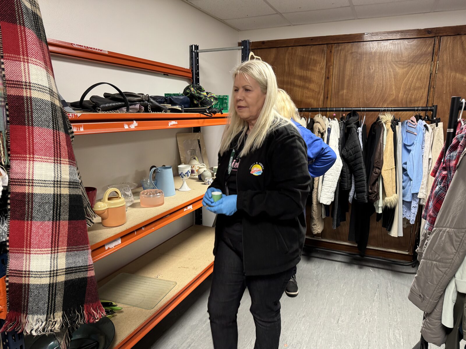Clothes and dishes section
